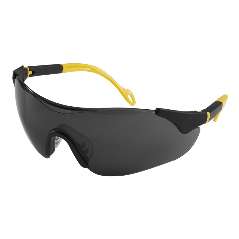 Sealey Eye & Face Protection Sports Style Shaded Safety Specs with Adjustable Arms-9209 5055111201032 9209 - Buy Direct from Spare and Square