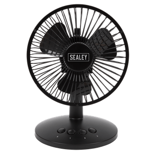 Sealey Fan Sealey 6" Oscillating USB Powered Desk Fan - 3 Speeds SFF6USB - Buy Direct from Spare and Square