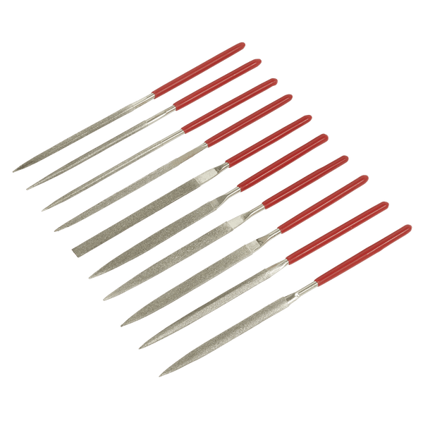 Sealey Files 10pc Diamond Needle File Set-AK577 5024209594141 AK577 - Buy Direct from Spare and Square
