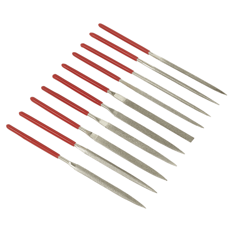 Sealey Files 10pc Diamond Needle File Set-AK577 5024209594141 AK577 - Buy Direct from Spare and Square