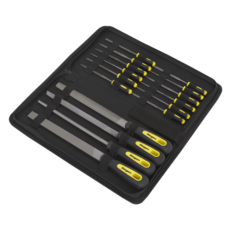 Sealey Files 16pc Engineer's & Needle File Set-S05781 5054630076749 S05781 - Buy Direct from Spare and Square