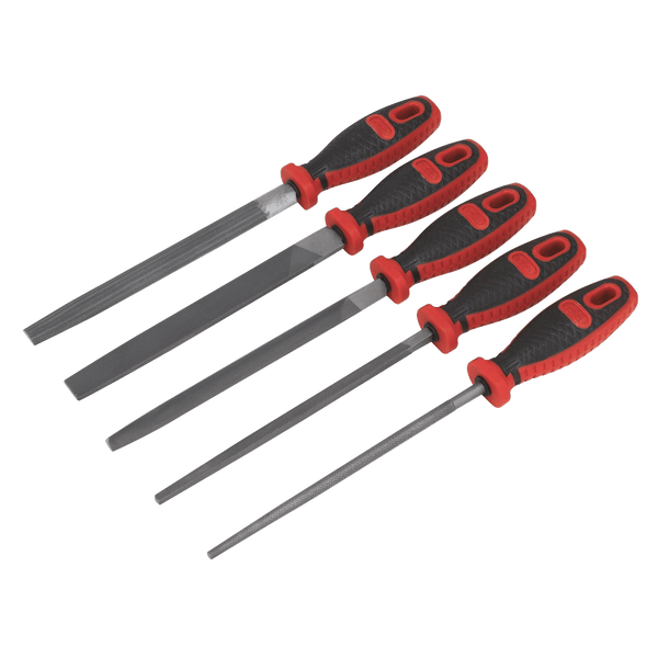 Sealey Files 5pc 200mm Engineer’s Smooth Cut File Set-AK586 5054630025549 AK586 - Buy Direct from Spare and Square
