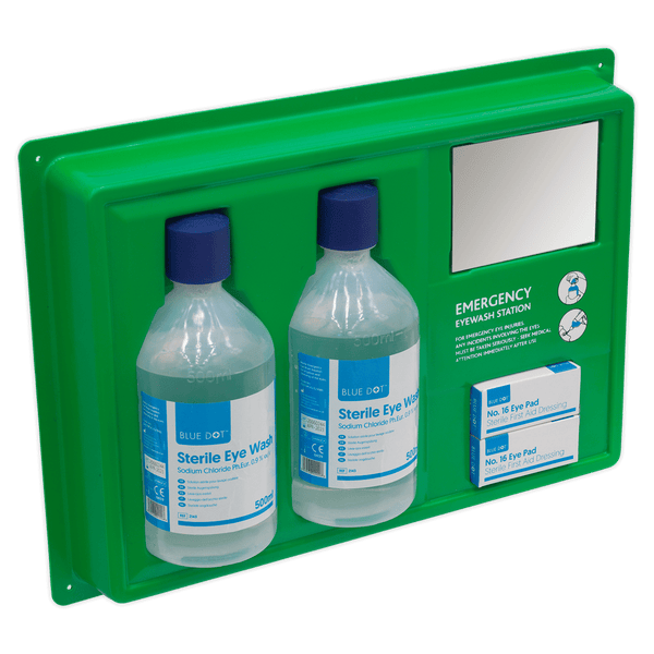 Sealey First Aid Eye/Wound Wash Station-EWS03 5054511259452 EWS03 - Buy Direct from Spare and Square