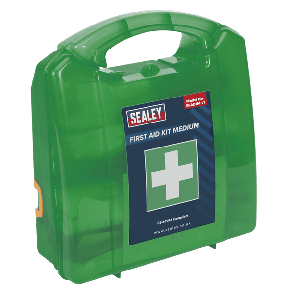 Sealey First Aid Medium First Aid Kit - BS 8599-1 Compliant-SFA01M 5051747657489 SFA01M - Buy Direct from Spare and Square