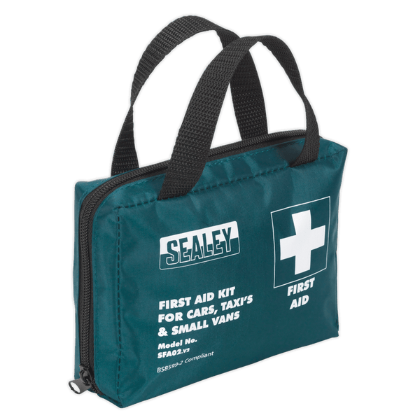 Sealey First Aid Medium First Aid Kit for Cars, Taxis & Small Vans - BS 8599-2 Compliant-SFA02 5051747356740 SFA02 - Buy Direct from Spare and Square