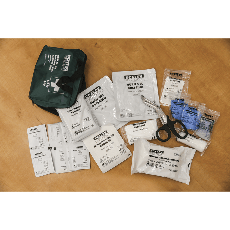 Sealey First Aid Medium First Aid Kit for Cars, Taxis & Small Vans - BS 8599-2 Compliant-SFA02 5051747356740 SFA02 - Buy Direct from Spare and Square