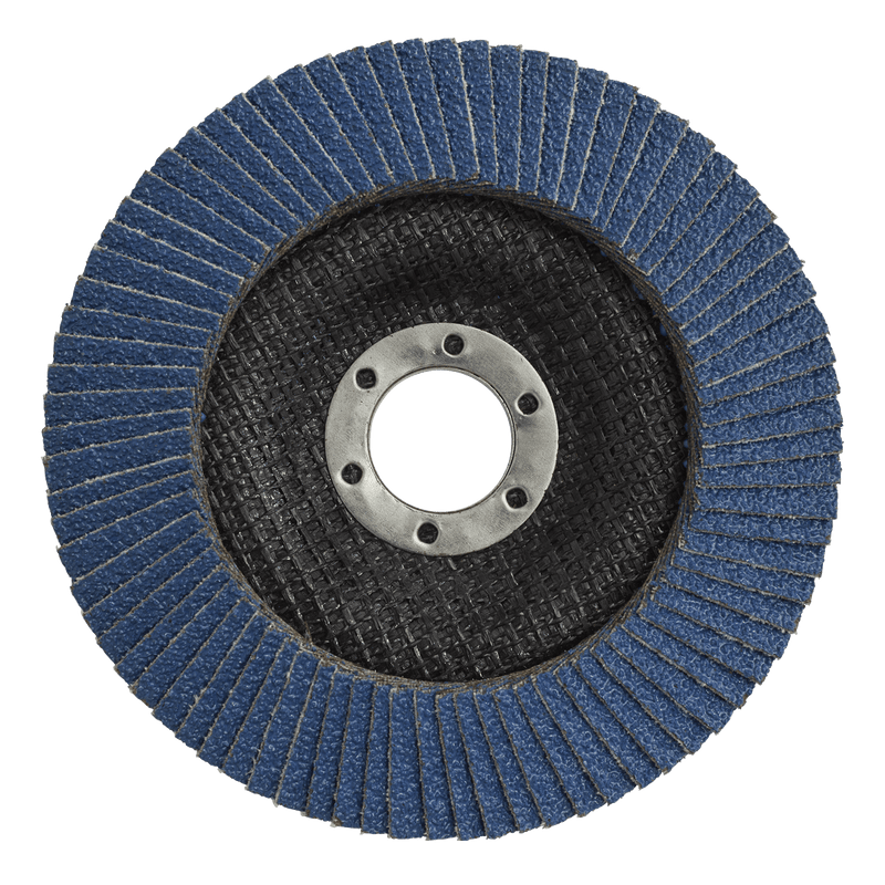 Sealey Flap Discs Ø125mm Zirconium Flap Disc Ø22mm Bore 40Grit-FD12540 5054630083600 FD12540 - Buy Direct from Spare and Square