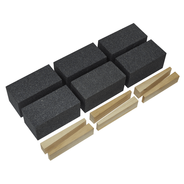Sealey Floor Grinding Blocks 50 x 50 x 100mm Floor Grinding Block 12Grit - Pack of 6-FGB12 5054511797220 FGB12 - Buy Direct from Spare and Square