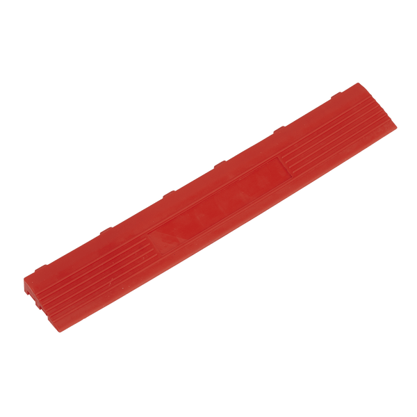 Sealey Floor Tiles 400 x 60mm Red Female Polypropylene Floor Tile Edge - Pack of 6-FT3ERF 5054511686098 FT3ERF - Buy Direct from Spare and Square