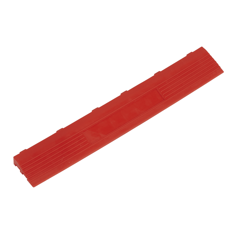Sealey Floor Tiles 400 x 60mm Red Female Polypropylene Floor Tile Edge - Pack of 6-FT3ERF 5054511686098 FT3ERF - Buy Direct from Spare and Square