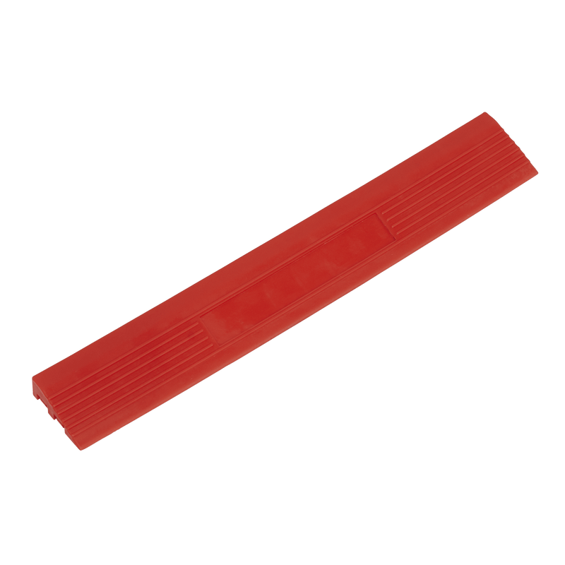 Sealey Floor Tiles 400 x 60mm Red Male Polypropylene Floor Tile Edge - Pack of 6-FT3ERM 5054511685978 FT3ERM - Buy Direct from Spare and Square