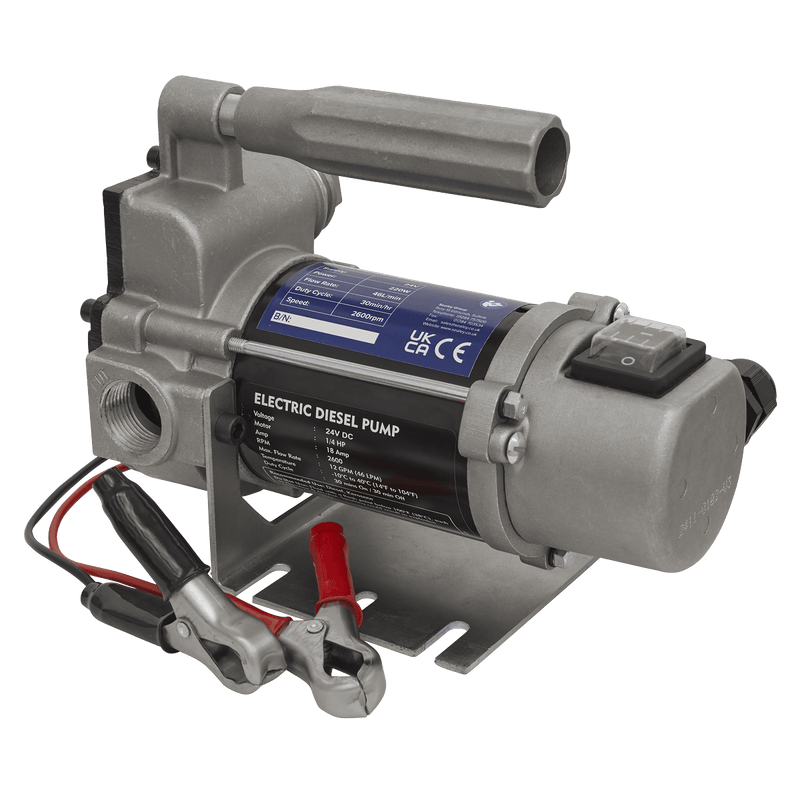 Sealey Fluid Transfer 24V Portable Diesel/Fluid Transfer Pump-TP9624 5024209041164 TP9624 - Buy Direct from Spare and Square