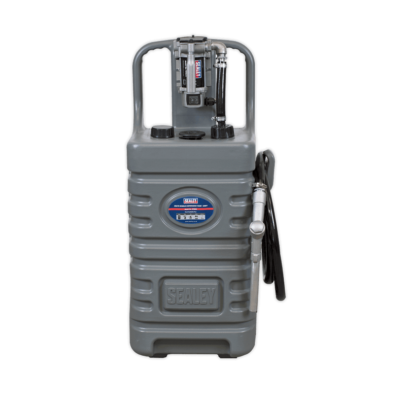 Sealey Fluid Transfer 55L Mobile Dispensing Tank with Diesel Pump - Grey-DT55GCOMBO1 5054511483598 DT55GCOMBO1 - Buy Direct from Spare and Square