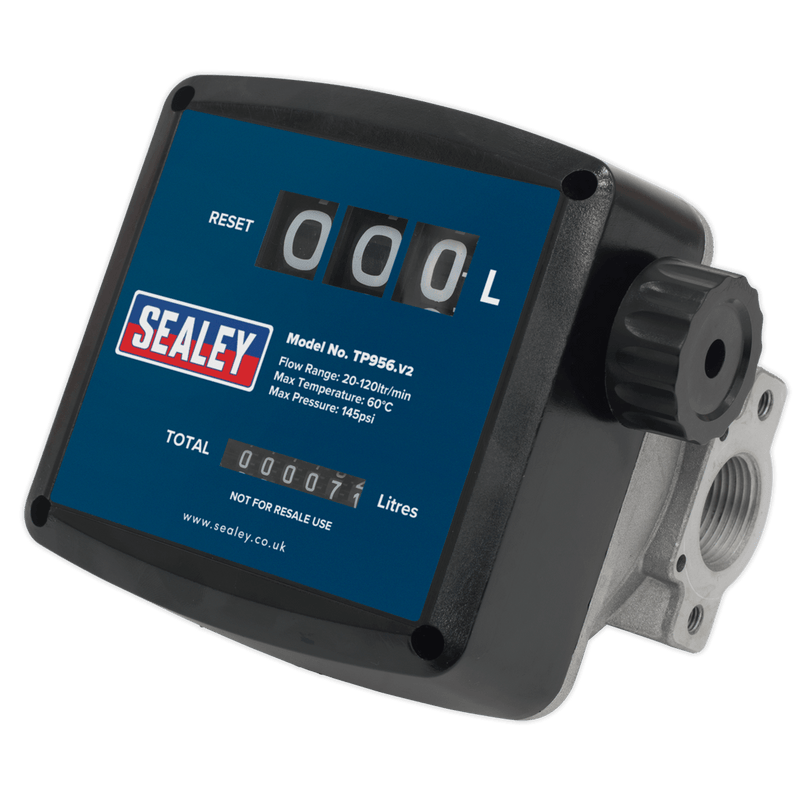 Sealey Fluid Transfer Diesel & Fluid Flow Meter-TP956 5054511346619 TP956 - Buy Direct from Spare and Square