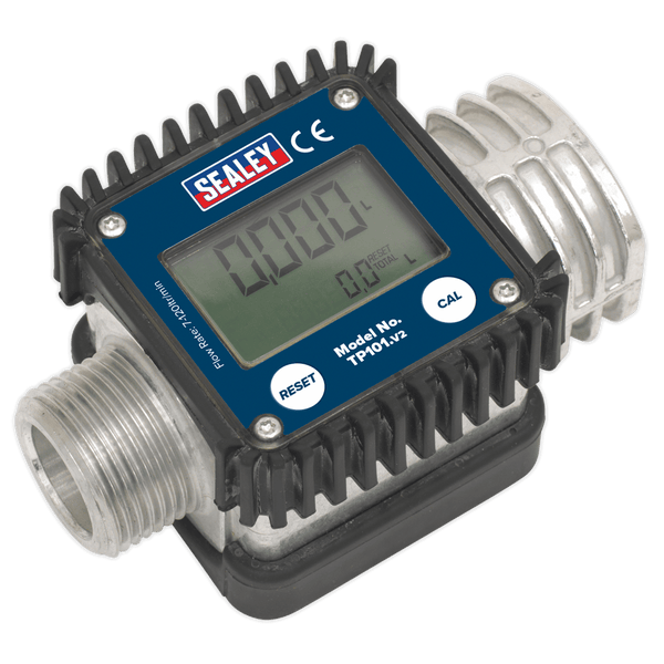 Sealey Fluid Transfer Digital Diesel & Fluid Flow Meter-TP101 5054511348477 TP101 - Buy Direct from Spare and Square