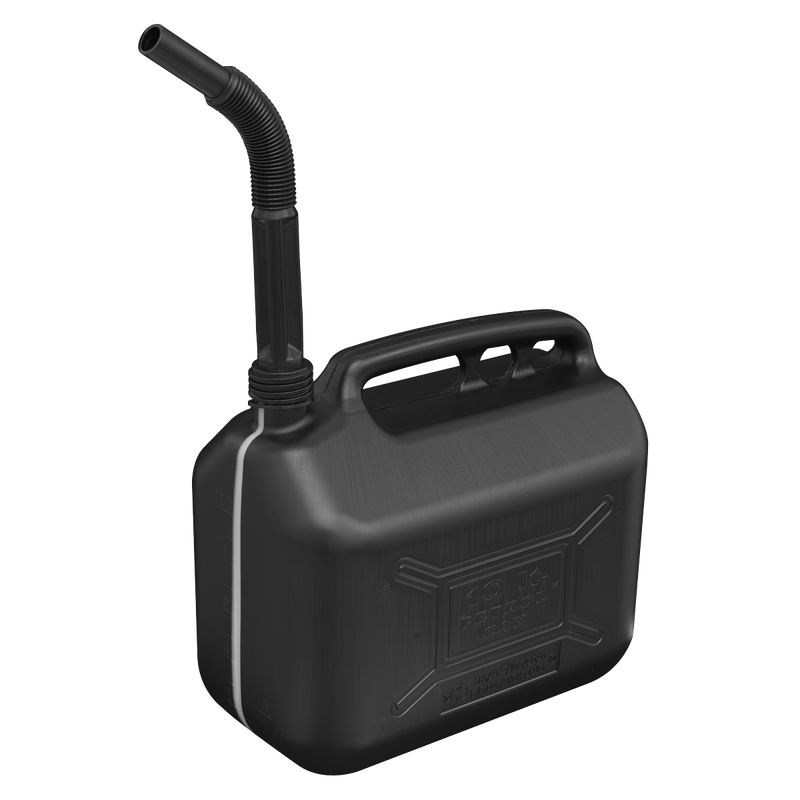 Sealey Fuel Cans 10L Fuel Can - Black-JC10PB 5054511751727 JC10PB - Buy Direct from Spare and Square