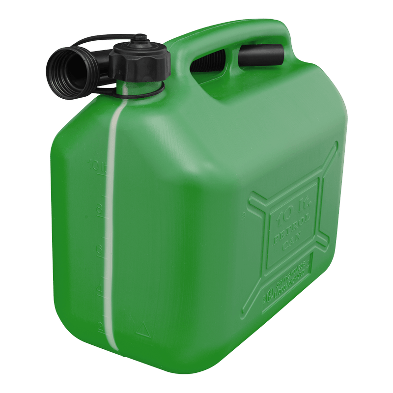 Sealey Fuel Cans 10L Fuel Can - Green-JC10PG 5054511752137 JC10PG - Buy Direct from Spare and Square