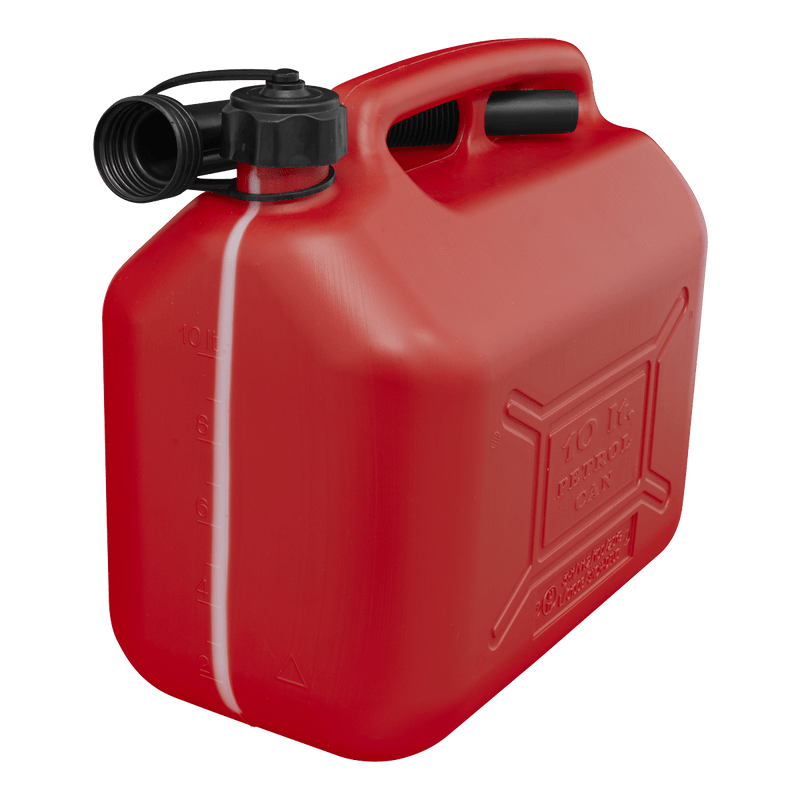 Sealey Fuel Cans 10L Fuel Can - Red-JC10PR 5054511752182 JC10PR - Buy Direct from Spare and Square