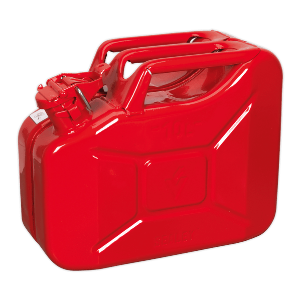 Sealey Fuel Cans 10L Jerry Can - Red-JC10 5024209608404 JC10 - Buy Direct from Spare and Square