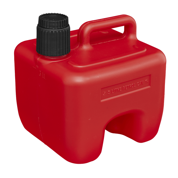 Sealey Fuel Cans 3L Stackable Fuel Can - Red-JC3R 5054511752090 JC3R - Buy Direct from Spare and Square