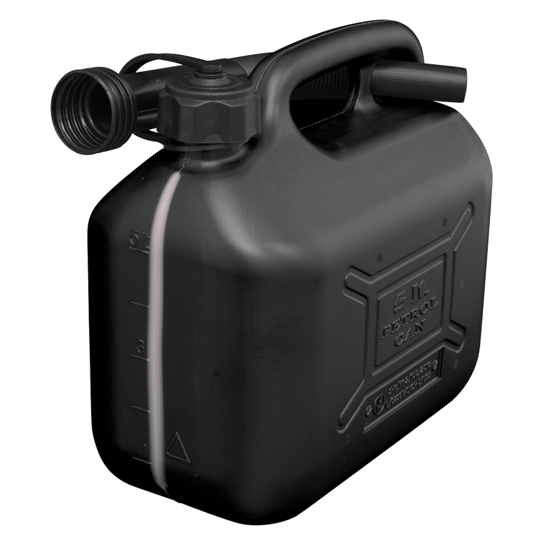 Sealey Fuel Cans 5L Fuel Can - Black-JC5B 5054511751635 JC5B - Buy Direct from Spare and Square