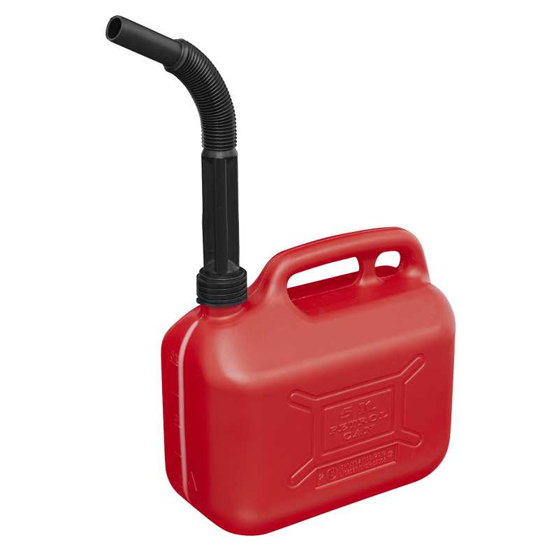 Sealey Fuel Cans 5L Fuel Can - Red-JC5R 5054511752236 JC5R - Buy Direct from Spare and Square