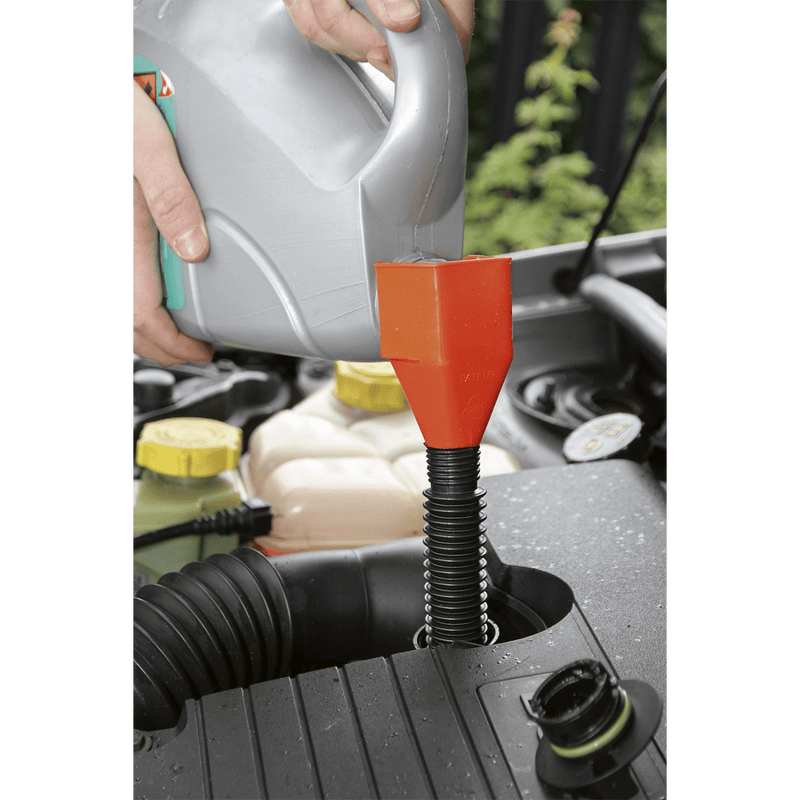 Sealey Funnels Clip-On Funnel with Spout-F12S 5051747915534 F12S - Buy Direct from Spare and Square