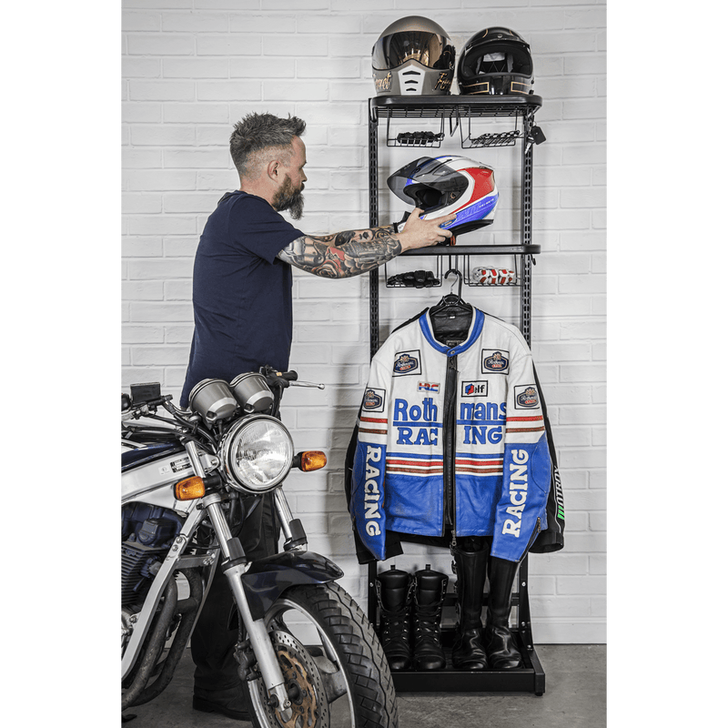 Sealey General Workshop Tools Freestanding Motorcycle Helmet & Gear Tidy-MS081FS 5054630230905 MS081FS - Buy Direct from Spare and Square