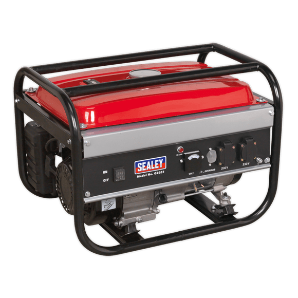 Sealey Generator Sealey 2200w 6.5hp Petrol Generator - 2 x 230v Sockets G2201 - Buy Direct from Spare and Square