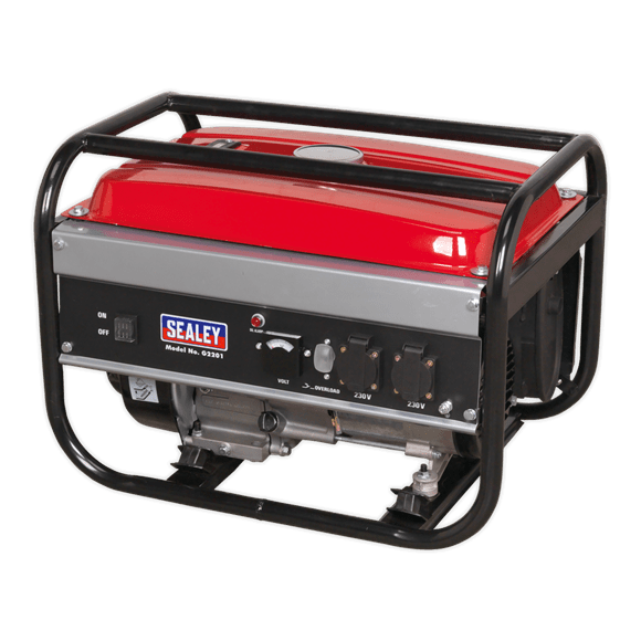 Sealey Generator Sealey 2200w 6.5hp Petrol Generator - 2 x 230v Sockets G2201 - Buy Direct from Spare and Square