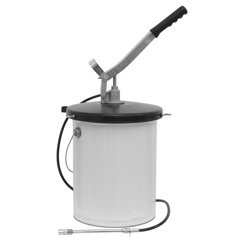 Sealey Grease Guns 12.5kg Extra-Heavy-Duty Bucket Greaser with Follower Plate-AK455 5024209366816 AK455 - Buy Direct from Spare and Square