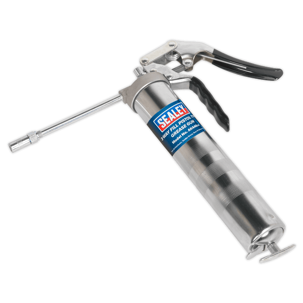 Sealey Grease Guns 3-Way Fill Pistol Type Grease Gun-AK446 5024209734509 AK446 - Buy Direct from Spare and Square