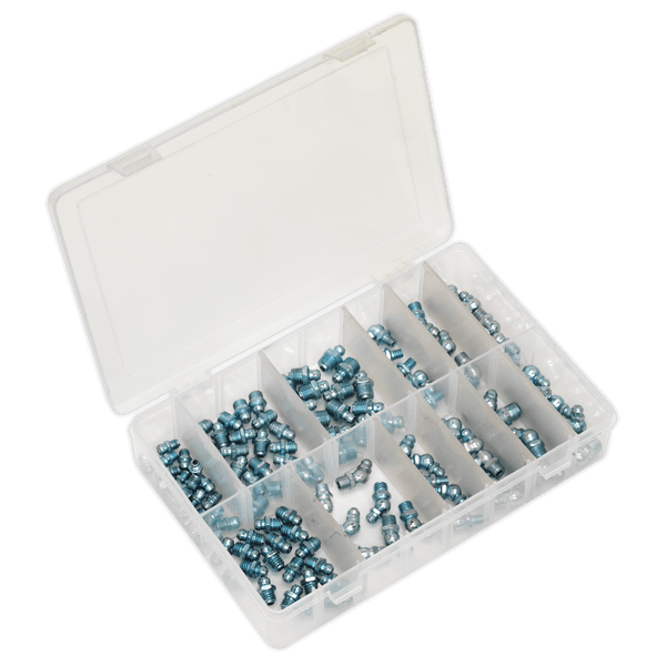 Sealey Grease Nipples 115pc Grease Nipple Assortment-AB008GN 5054511018714 AB008GN - Buy Direct from Spare and Square