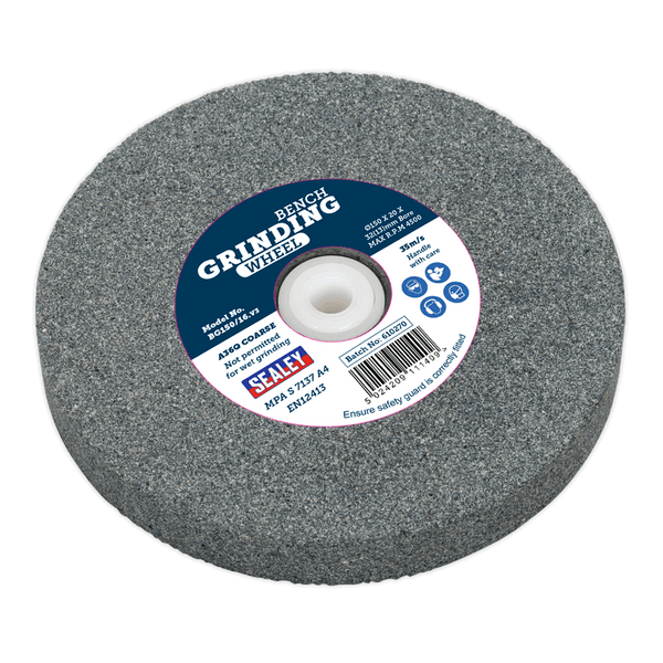 Sealey Grinding Stones Ø150 x 20mm Grinding Stone Ø32(Ø13)mm Bore A36Q Coarse-BG150/16 5024209111409 BG150/16 - Buy Direct from Spare and Square