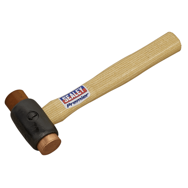 Sealey Hammers 1.5lb Copper/Rawhide Faced Hammer with Hickory Shaft-CRF15 5024209286749 CRF15 - Buy Direct from Spare and Square