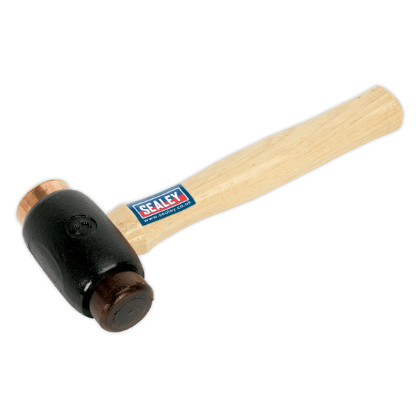 Sealey Hammers 3.5lb Copper/Rawhide Faced Hammer with Hickory Shaft-CRF35 5051747524231 CRF35 - Buy Direct from Spare and Square