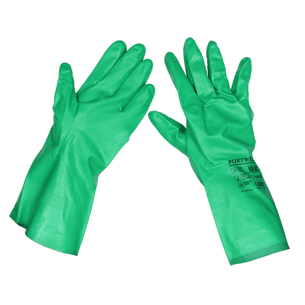 Sealey Hand Protection 330mm Cuffed Nitrile Gauntlets - Pair-SSP34 5054630257681 SSP34 - Buy Direct from Spare and Square