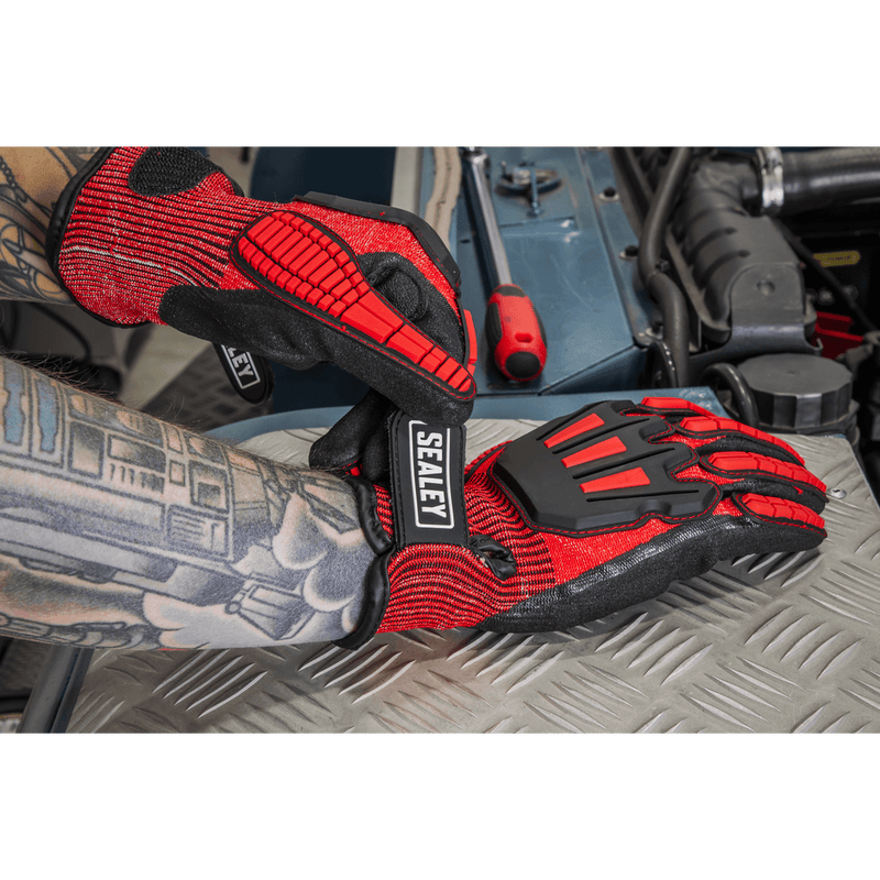 Sealey Hand Protection Cut & Impact Resistant Gloves - Large - Pair-SSP38L 5054630031953 SSP38L - Buy Direct from Spare and Square