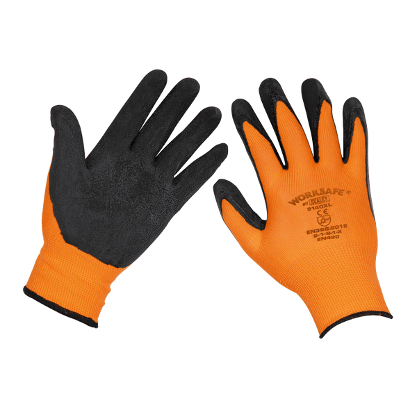 Sealey Hand Protection Foam Latex Grippa Gloves (X-Large) - Pair-9140XL 5055257204935 9140XL - Buy Direct from Spare and Square