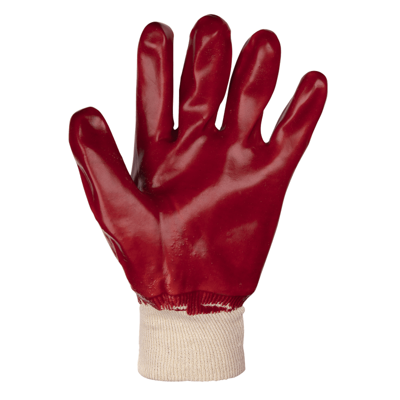 Sealey Hand Protection General-Purpose PVC Gloves Knitted Wrist (Large) - Pack of 12 Pairs-9106L/12 5054630273261 9106L/12 - Buy Direct from Spare and Square