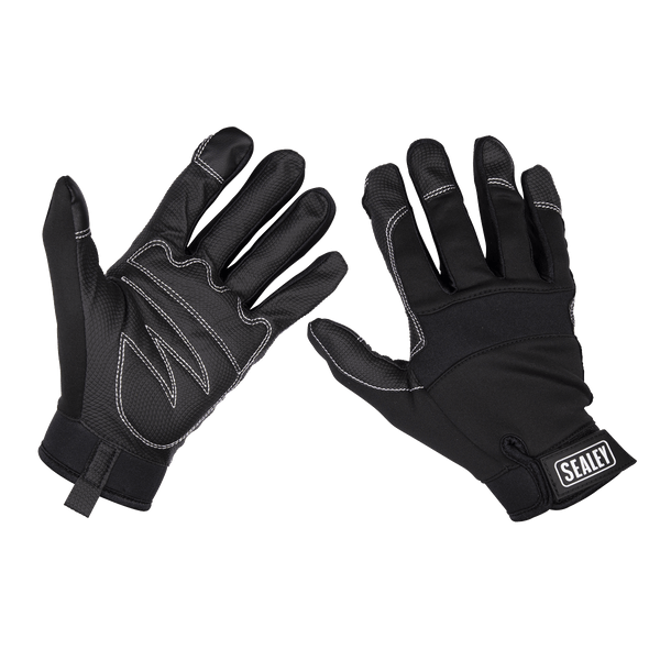 Sealey Hand Protection Light Palm Tactouch Mechanic's Gloves - X-Large-MG798XL 5051747687196 MG798XL - Buy Direct from Spare and Square