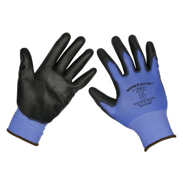 Sealey Hand Protection Lightweight Precision Grip Gloves (Large) - Pack of 12 Pairs-9117L/12 5054511798975 9117L/12 - Buy Direct from Spare and Square