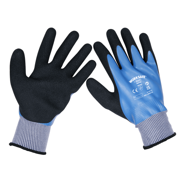 Sealey Hand Protection Waterproof Latex Gloves - (Large) - Pack of 6 Pairs-SSP49L/6 5054630168918 SSP49L/6 - Buy Direct from Spare and Square