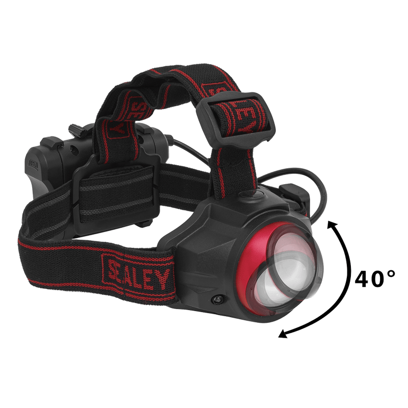 Sealey Head Torches 5W COB LED Rechargeable Head Torch with Auto-Sensor-HT111R 5054511661156 HT111R - Buy Direct from Spare and Square