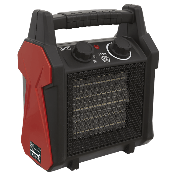 Sealey Heater 2800w Industrial Ceramic Fan Heater - Thermostat Control CH28 - Buy Direct from Spare and Square