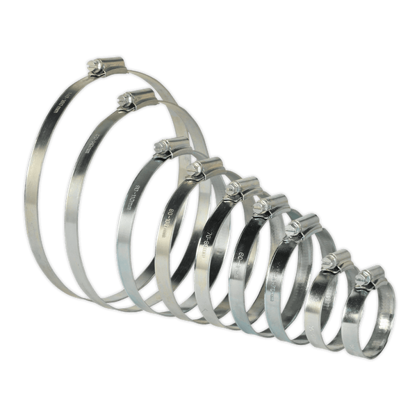 Sealey Hose Clips 26pc Zinc Plated Hose Clip Assortment Ø44-160mm-SHCS2 5054511003956 SHCS2 - Buy Direct from Spare and Square