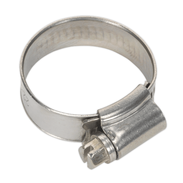 Sealey Hose Clips Ø22-32mm Stainless Steel Hose Clip - Pack of 10-SHCSS0X 5054511036817 SHCSS0X - Buy Direct from Spare and Square