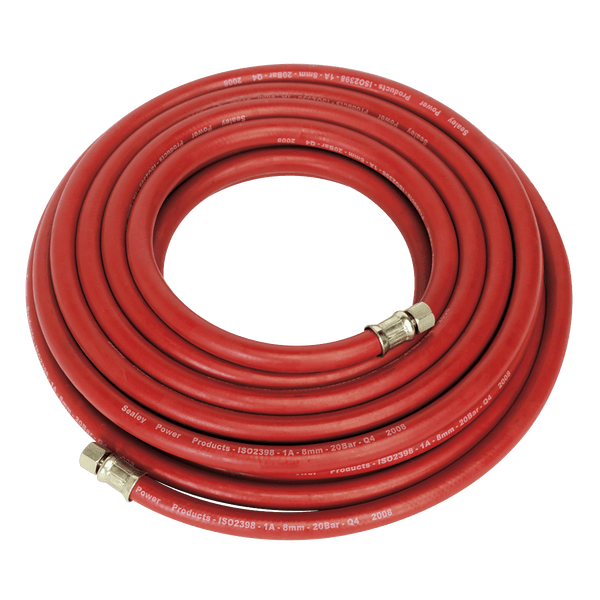 Sealey Hose Individual 10m x Ø8mm Air Hose with 1/4"BSP Unions-AHC10 5054630184628 AHC10 - Buy Direct from Spare and Square
