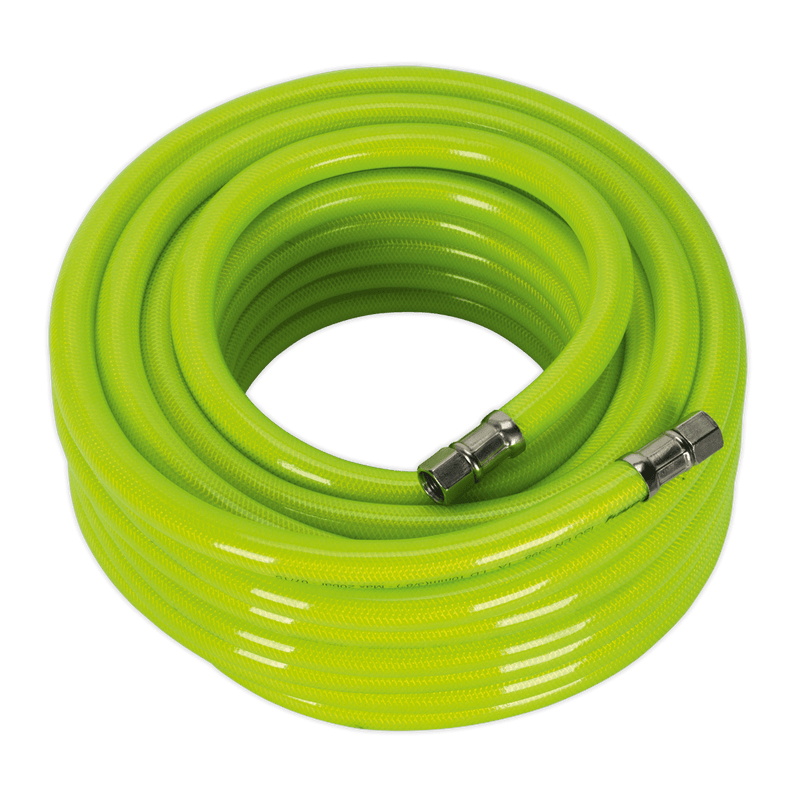 Sealey Hose Individual 15m x Ø10mm High-Visibility Air Hose with 1/4"BSP Unions-AHFC1538 5054511024555 AHFC1538 - Buy Direct from Spare and Square