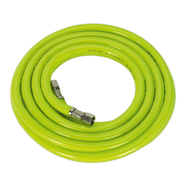 Sealey Hose Individual 5m x Ø8mm High-Visibility Air Hose with 1/4"BSP Unions-AHFC5 5054511024500 AHFC5 - Buy Direct from Spare and Square